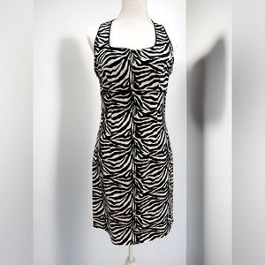 Robbie Bee -NWT black and white animal print dress. Size 8